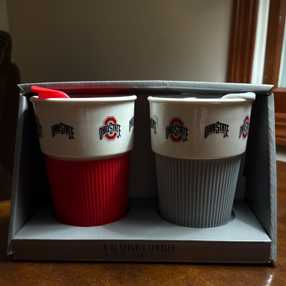 Ohio State Ceramic Tumblers, NIB